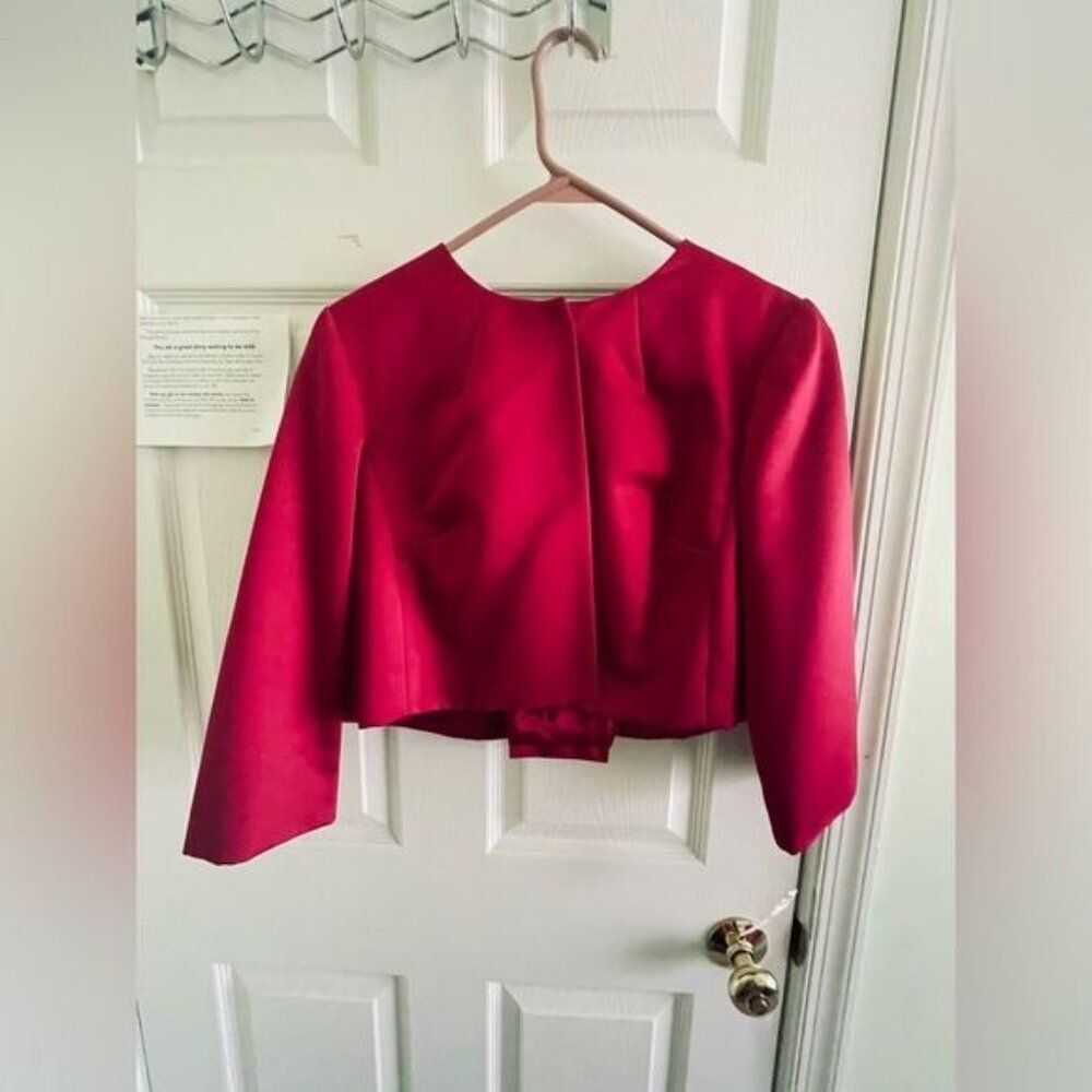 Talbots Blazer - size 10 Petite - blood red blazer - Office Wear - Polyester